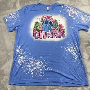 Disney Stich Ohana Short Sleeve Tee Shirt Women's 2XL